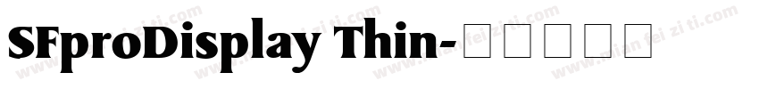 SFproDisplay Thin字体转换